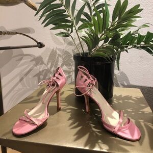 Banana Republic Pink Lace-Up Heels